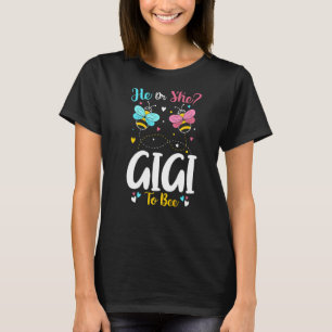 Hij en zij hebben Gigi om de houder van het gender T-shirt