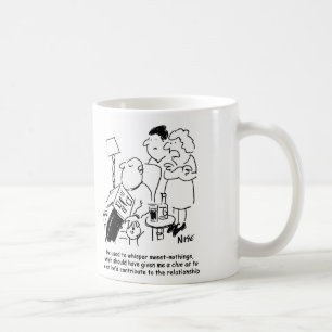 Hij fluisterde vroeger lieve nietsjes koffiemok