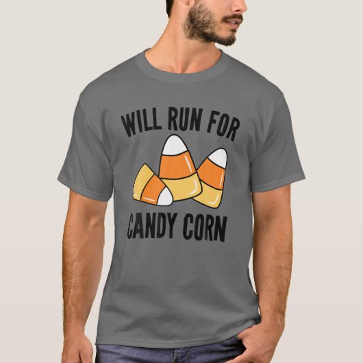 Hij gaat naar Candy Corn Funny Kinder Volwassenen T-shirt (Voorkant)