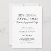 Hij gaat voorstellen! | Verrassing Verloving Kaart (Voorkant)