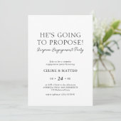 Hij gaat voorstellen! | Verrassing Verloving Kaart (Staand voorkant)