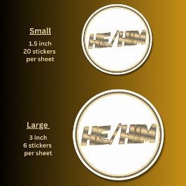 Hij gaf hem een gouden T-shirt Ronde Sticker