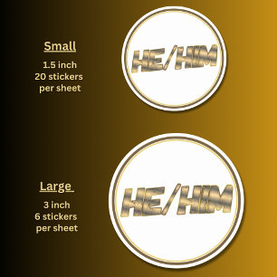 Hij gaf hem een gouden T-shirt Ronde Sticker