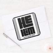 Hij gaf hem grote, gedurfde voornaamwoorden vierkante sticker (Envelop)