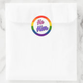 Hij gaf hem Rainbow Pride voornaamwoord Stickers (Tas)