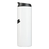 Hij gaf hem zijn zwarte retro-label thermosbeker (Geroteerd rechts)