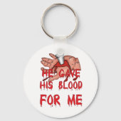 Hij gaf zijn bloed Christelijk Sleutelhanger (Voorkant)