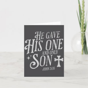 Hij Gaf Zijn Enige Zoon Christelijk Kruis Jezus Kaart