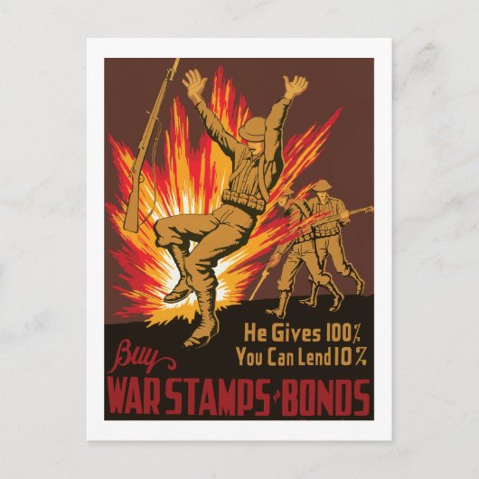 Hij geeft 100% ~ Je kunt 10% lenen Briefkaart (Voorkant)