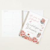 Hij geeft Butterflies Blush Pink Tea Floral Weddin Planner (Display)
