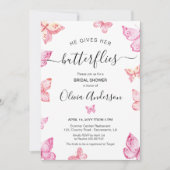 Hij geeft haar Butterflies Vrijgezellenfeest Kaart (Voorkant)