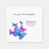 Hij geeft haar vlinders Bruids douche Elegant Servet (Voorkant)