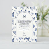 Hij geeft haar vlinders | Bruidsfeest Bedankkaart (Staand voorkant)