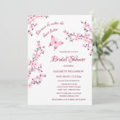 Hij Geeft Haar Vlinders | Qr Code Bruidsfeest Kaart (Staand voorkant)