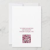Hij Geeft Haar Vlinders | Qr Code Bruidsfeest Kaart (Achterkant)