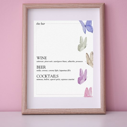 Hij geeft haar vlinders Vrijgezellenfeest Bar Sign Poster