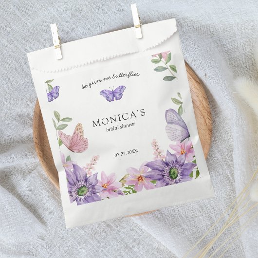 Hij geeft haar vlinders Vrijgezellenfeest Elegant Bedankzakje