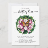 Hij geeft haar vlinders Vrijgezellenfeest Kaart (Voorkant)