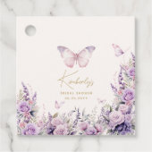 Hij geeft haar vlinders wilde bloemen Vrijgezellen Bedankjes Labels (Voorkant)