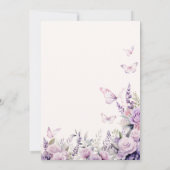 Hij geeft haar vlinders wilde bloemen Vrijgezellen Kaart (Achterkant)