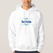 Hij geeft hem tinten van blauw filigraan hoodie (Voorkant)