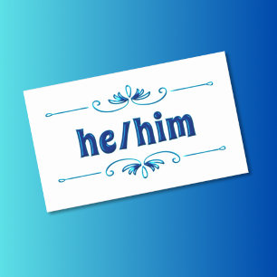 Hij geeft hem tinten van blauw filigraan rechthoekige sticker