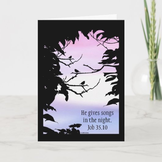 Hij geeft Liederen in de Nacht - word goed kaart (Voorkant)