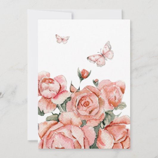 Hij geeft me Butterflies Magical Tea Floral Shower Kaart (Achterkant)