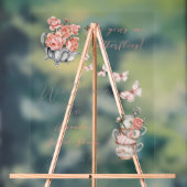 Hij geeft me Butterflies Tea Floral Shower Welkom Acryl Bord (Neutraal)