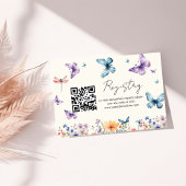 Hij geeft me Butterflies vrijgezellenfeest registe Informatiekaartje