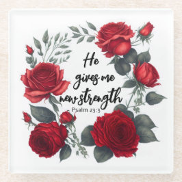 Hij geeft me nieuwe kracht glazen onderzetter