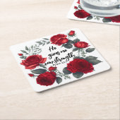 Hij geeft me nieuwe kracht kartonnen onderzetters (Schuin)