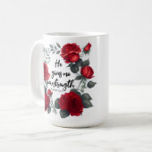 Hij geeft me nieuwe kracht koffiemok (Voorkant links)