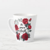 Hij geeft me nieuwe kracht latte mok (Linkerhoek)