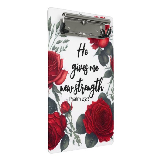 Hij geeft me nieuwe kracht mini klembord (Schuin)