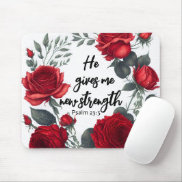 Hij geeft me nieuwe kracht muismat