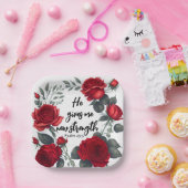 Hij geeft me nieuwe kracht papieren bordje (Feest)