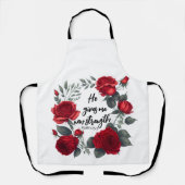 Hij geeft me nieuwe kracht schort (Voorkant)