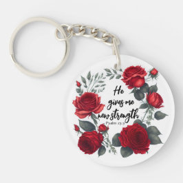 Hij geeft me nieuwe kracht sleutelhanger