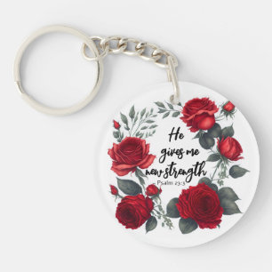 Hij geeft me nieuwe kracht sleutelhanger