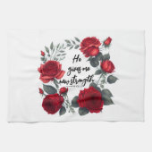 Hij geeft me nieuwe kracht theedoek (Horizontaal)
