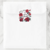 Hij geeft me nieuwe kracht vierkante sticker (Tas)