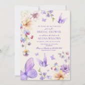 Hij geeft me Paarse vlinders Vrijgezellenfeest Kaart (Voorkant)