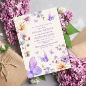 Hij geeft me Paarse vlinders Vrijgezellenfeest Kaart