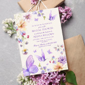 Hij geeft me Paarse vlinders Vrijgezellenfeest Kaart