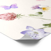 Hij geeft me Paarse vlinders welkomstbord Poster (Hoek)