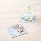 Hij geeft me vlinders blauw modern Vrijgezellenfee Kartonnen Onderzetters (Insitu)