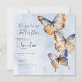 Hij geeft me vlinders blauw Vrijgezellenfeest Kaart (Voorkant)