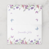 Hij geeft me vlinders bloemig Vrijgezellenfeest Plaatskaartje (Buitenkant ongevouwen)