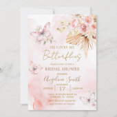 Hij geeft me vlinders Boho Vrijgezellenfeest Kaart (Voorkant)